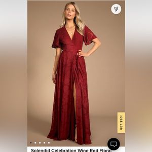 Maroon long dress, new with tags.
